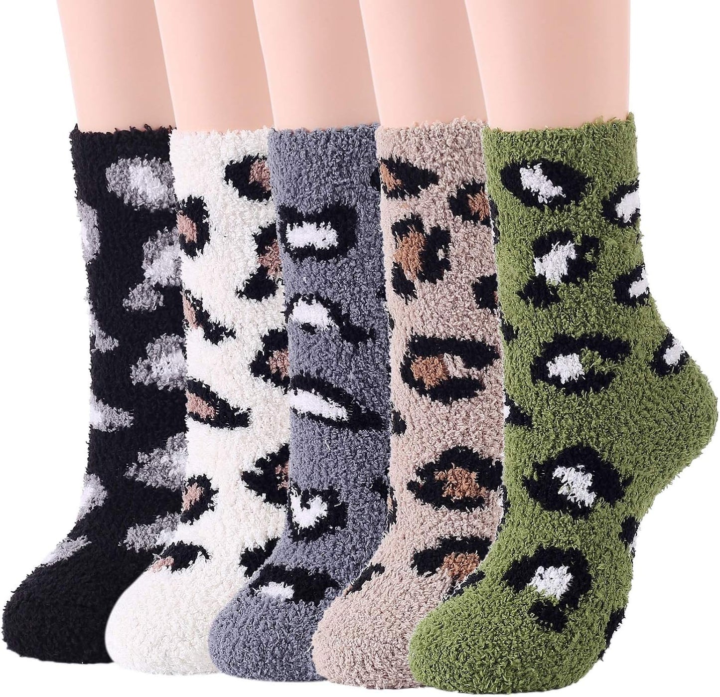 Womens Fuzzy Socks Warm Slipper Socks Winter Fluffy Socks Cozy Fuzzy Socks Athletic Fleece Socks Cute Crew Socks